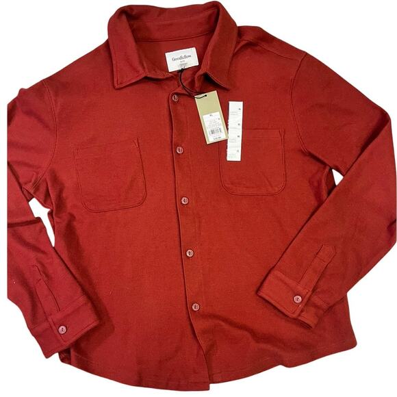 Goodfellow & Co. Men’s Knit Button Down Shirt, Size XL Dark Red, Casual‎ Preppy - Picture 1 of 7